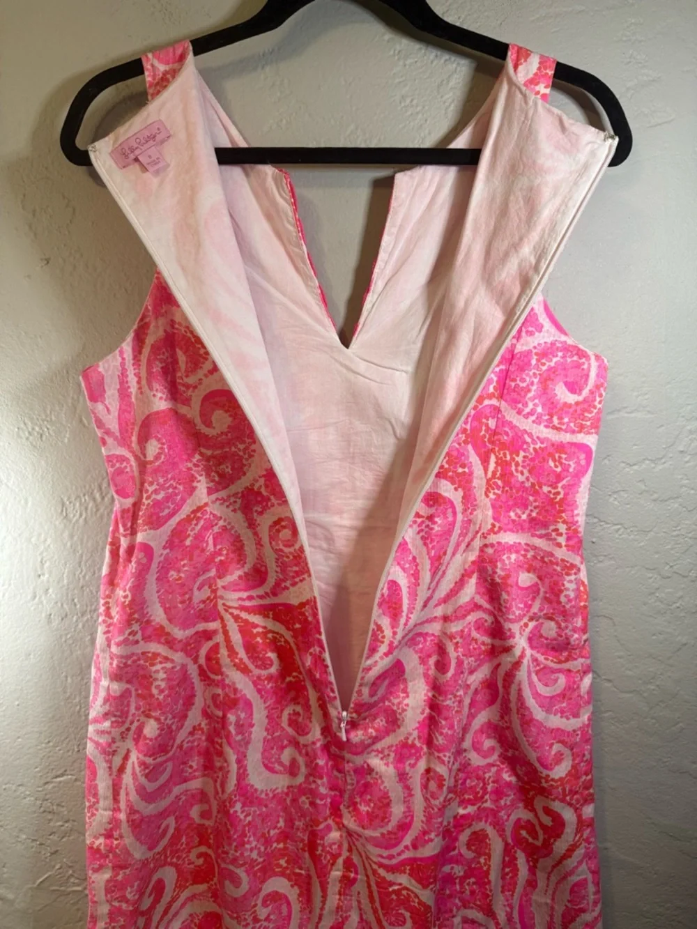Lilly Pulitzer Ryder Pink Pout PBJ Print Lace Front Shift Dress - Picture 7 of 9